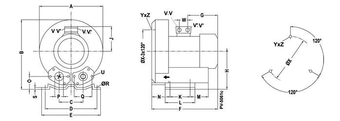 Габаритные размеры (чертеж) VARP Alpha 100x150