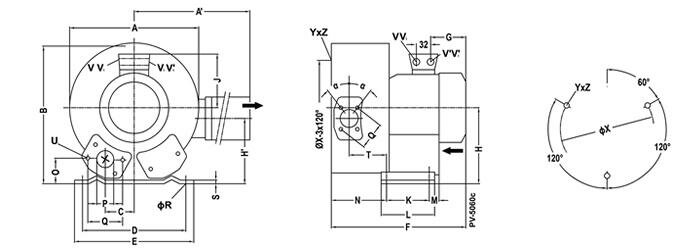 Габаритные размеры (чертеж) VARP Alpha 110x230