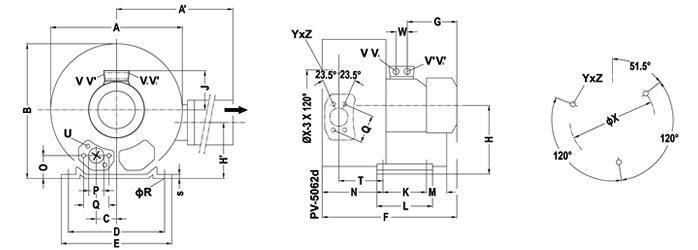 Габаритные размеры (чертеж) VARP Alpha 230x410